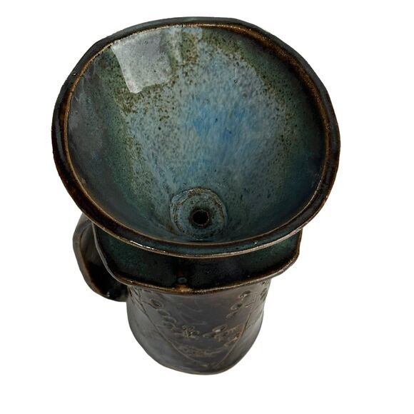 pottery coffee pour over set Artist Signed Handmade Studio Art - Picture 7 of 16